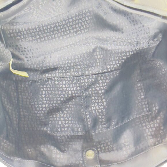 KATE SPADE New York Women's Black Leather Tote Bag Scalloped Straps - Picture 9 of 14